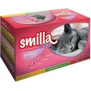 Katten voer probeerpakketten Smilla Sterilised Vershoudzak Gemengd Pakket Kattenvoer - 12 x 85 g