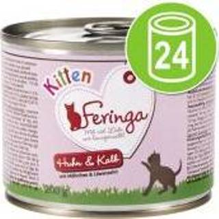 👉 Kattenvoer feringa voordeelpakket Kitten 24 x 200 g - Kip & Kalf