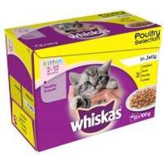 Katten voer Whiskas Junior Maaltijdzakjes 12 x 100 g - Klassieke selectie