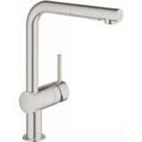 👉 Keukenkraan Grohe Minta met uittrekbare handdouche dualspray RVS-look 4005176314995