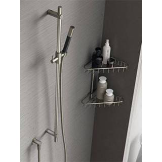 👉 Glijstang zwart Hotbath Cobber M307 90 cm met doucheslang en handdouche mat-zwart