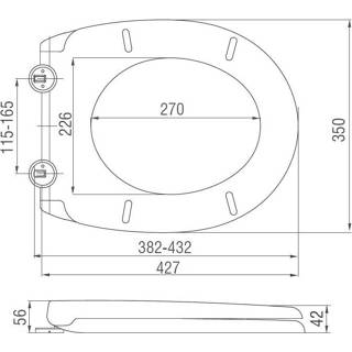 WC bril wit Wiesbaden Menir closetzitting inclusief deksel met softclose, 8718053678603