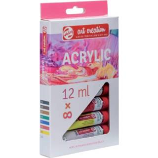👉 Talens Art Creation acrylverf tube van 12 ml, set van 8 tubes in geassorteerde kleuren