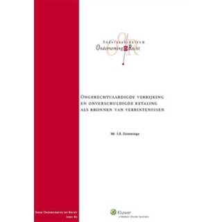 👉 Boek bronnen Stijn Reinold Damminga Ongerechtvaardigde verrijking en onverschuldigde betaling als van verbintenissen - (9013121810) 9789013121810