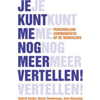 👉 Je kunt me nog meer vertellen - Boek Roderik Bender (905871988X)