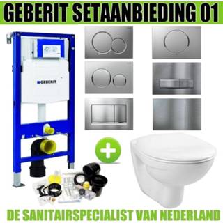 👉 Toiletset toilet Geberit UP320 set01 Basic Smart met Sigma drukplaat 8719304132059