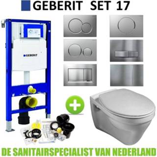 👉 Toiletset toilet Geberit UP320 set17 Gustavsberg Saval met Sigma drukplaat 8719304133339