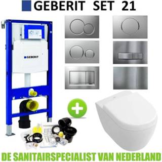 👉 Toiletset toilet Geberit UP320 set21 Villeroy & Boch Subway 2.0 Compact met Sigma drukplaat 8719304133698