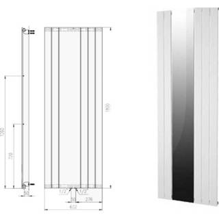 👉 Design radiatoren wit badkamer radiator Designradiator Covallina Specchia 1800 x 602 mm Structuur 8711238248578