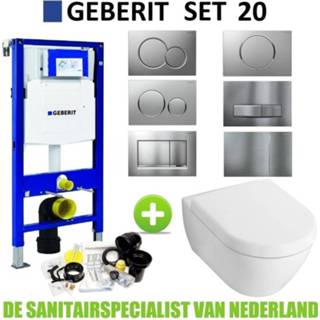 👉 Toiletset toilet Geberit UP320 set20 Villeroy & Boch Subway 2.0 met Sigma drukplaat 8719304133605