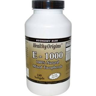 👉 Vitamine Healthy Origins hart Verenigde Staten anti-oxidant vaatziekten E-1000, 100% Natuurlijke Gemengde Tocoferolen (240 Softgels) - 603573151515