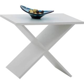 👉 Bijzettafel wit spaanplaat tafels Phil 43 cm hoog -