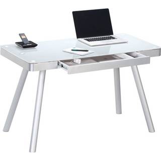 👉 Laptoptafel wit RVS kantoortafels Urban - 120 cm