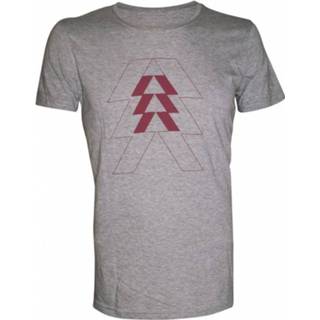 👉 Shirt grijs Destiny T-Shirt Grey Melange Vertical Triangle 8718526044706