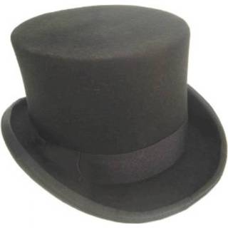 👉 Hoge hoed zwart standaard wolvilt mt 61