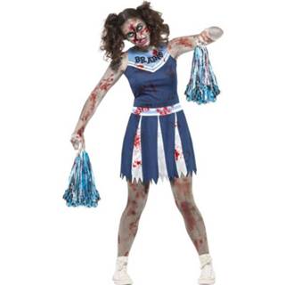 👉 Cheerleader kostuum Teen S unisex blauw Zombie 5020570084915