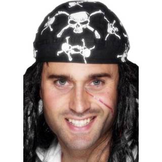 👉 Bandana piraat One Size unisex zwart Piraten schedel en gekruiste ontwerp 5020570255124