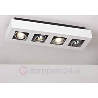 👉 Wit aluminium LED-plafondlampen Langwerpige LED-plafondlamp Vince in wit, 4-la. 4251096508185