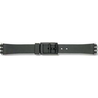 Horlogeband zwart rubber Swatch P38 12mm