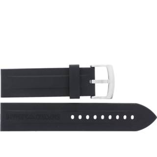👉 Horlogeband zwart silicoon Armani AR0527 Vanille / AR0532 AR0559 AR5826 23mm