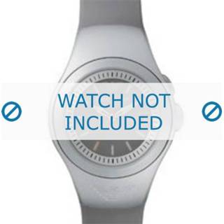 👉 Horlogeband rubber zilver Armani AR-1115 14mm