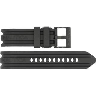 👉 Horlogeband zwart rubber Nautica A20046G 24mm