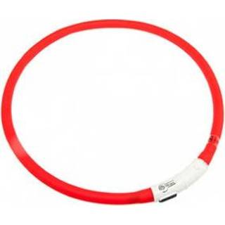 👉 Halsband rood siliconen onderweg LED - 4016598649398