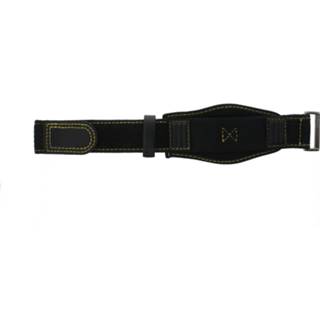 👉 Horlogeband zwart geel klittenband Camel Active 28mm + stiksel