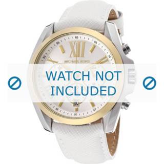 👉 Horlogeband wit leder Michael Kors MK2282 / Bradshaw Big 22mm + stiksel