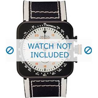 👉 Horlogeband wit leder Nautica A21501 + stiksel