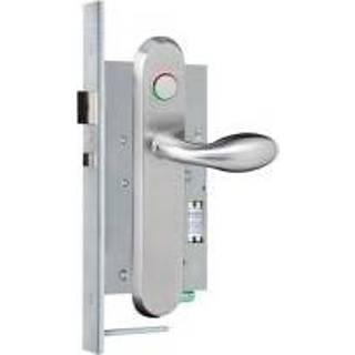 👉 Kruk deurbeslag Brondool Carelock 4.0 - 01 [ZW] PRIV. ALU F1 Gangzijde 386 72PC LED, Kamerzijde Z. PRIV BL DIN R