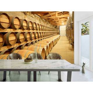 👉 Fotobehang Vlies Kelder met wijnvaten