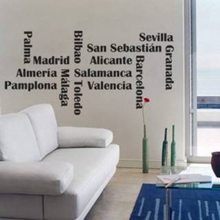 👉 Tekststicker Spaanse steden