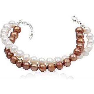 Modieuze dubbele armband Beads vrouwen bruin Armband vrouwen bruin Modieuze dubbele Beads