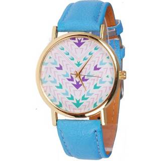 Horloge blauw vrouwen Geneva Fashion Aztec Blue