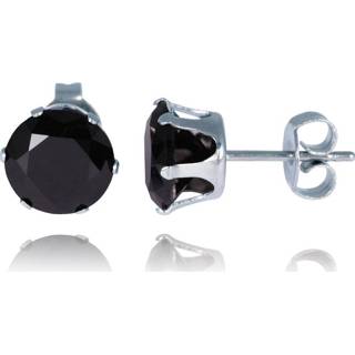👉 LGT Jewels Stud oorbellen Edelstaal Classic Round Black 4mm