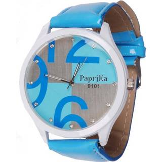 Horloge blauw vrouwen Womage Fashion Big Dial Blue