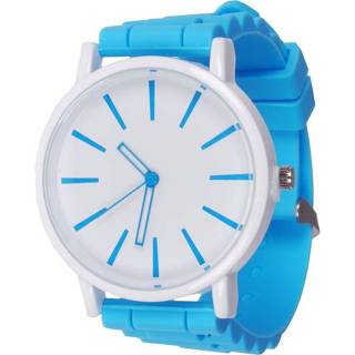 👉 Horloge blauw silicon vrouwen Geneva Mode Beach Light Blue