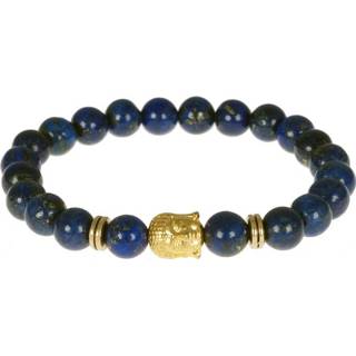 👉 Kralenarmband blauw One Size vrouwen Memphis kralen armband Blue Lapis Lazuli Buddha