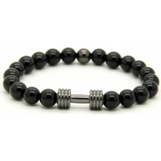 Kralen armband Onyx Dumbbell zwart One Size vrouwen Kralenarmband zwart One Size vrouwen Kralen armband Onyx Dumbbell Black