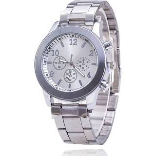 Horloge zilver vrouwen Geneva Fashion Chrono Silver
