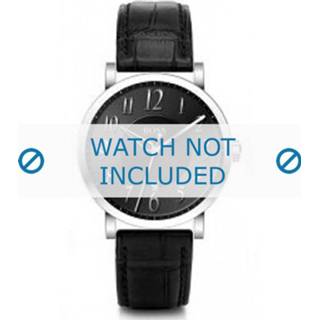 👉 Horlogeband zwart leder Hugo Boss HB-19-1-14-2002 / HB1512175 HB1512176 HB1512008 + stiksel