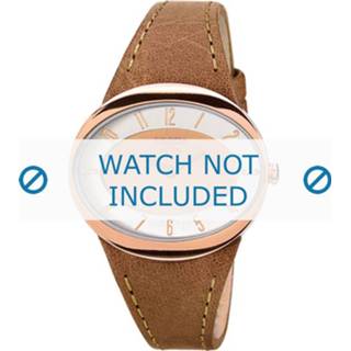 👉 Horlogeband bruin leder lichtbruin Boccia 3165-18 + stiksel