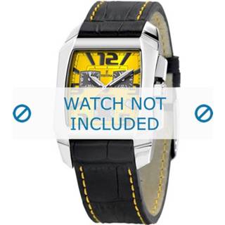 👉 Horlogeband zwart geel leder Festina F16135-E 21mm + stiksel