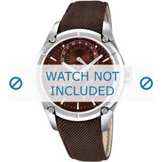 👉 Horlogeband bruin leder donkerbruin Festina F16767-3 + stiksel