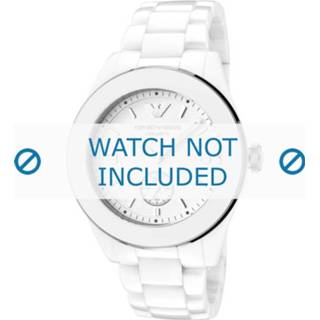👉 Horlogeband wit keramiek Armani AR1425 10mm