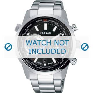 👉 Horlogeband zilver staal Pulsar VD31-X001-PY7005X1 20mm
