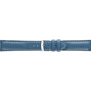 👉 Horlogeband blauw wit leder glad Morellato Castagno U3687934064CR22 / PMU064CASTAG22 22mm + stiksel
