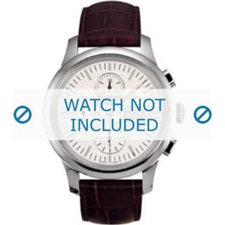 👉 Horlogeband bruin croco leder donkerbruin Tissot L168-268-1 - T610014608 / T610.615.201.8 20mm