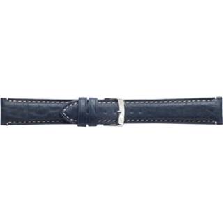 👉 Horlogeband blauw wit leder Morellato Miró U4124A81062CR22 / PMU062MIRO22 22mm + stiksel